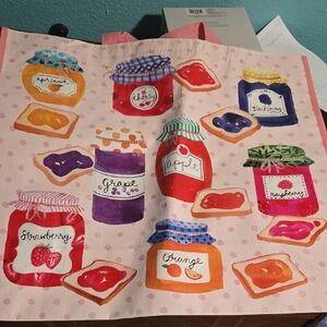 Marshalls Pink Tote Bag with Colorful Jam Jars